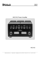 McIntosh MC-2102 - Owners manual